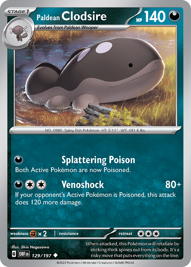 Paldean Clodsire, kortbilde fra pokemontcg.io