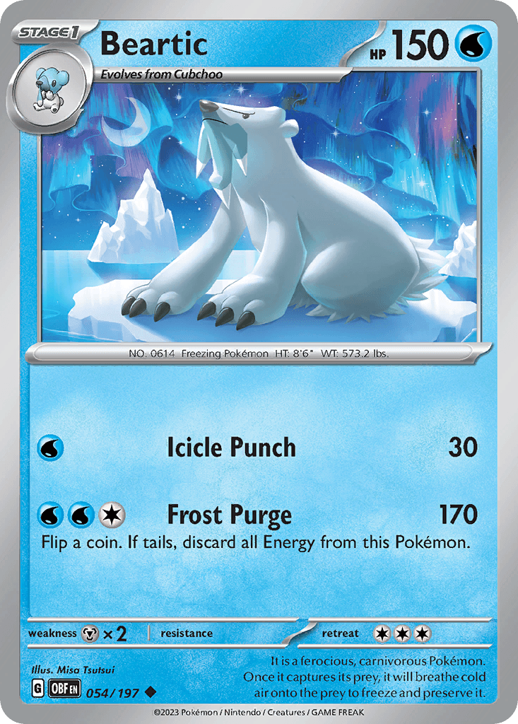 Beartic, kortbilde fra pokemontcg.io