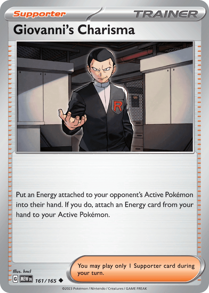 Giovanni's Charisma, kortbilde fra pokemontcg.io