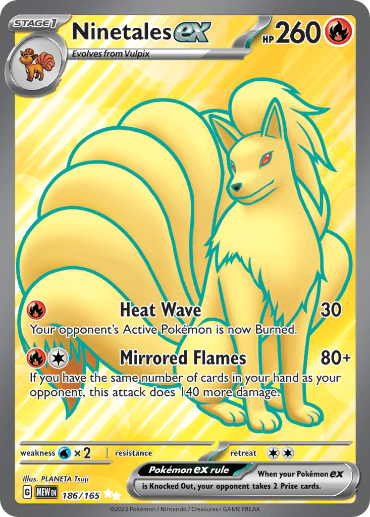 Ninetales ex, kortbilde fra pokemontcg.io
