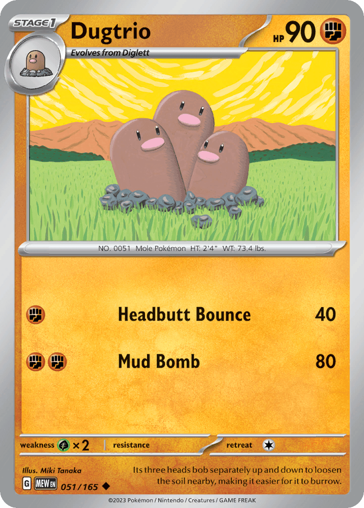 Dugtrio, kortbilde fra pokemontcg.io