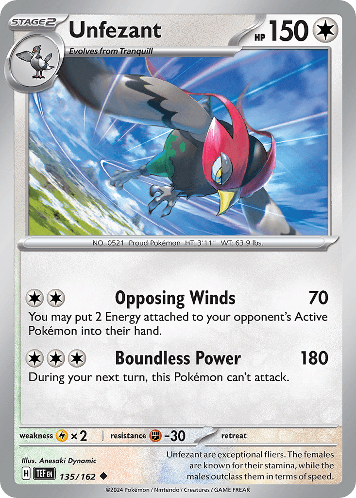 Unfezant, kortbilde fra pokemontcg.io