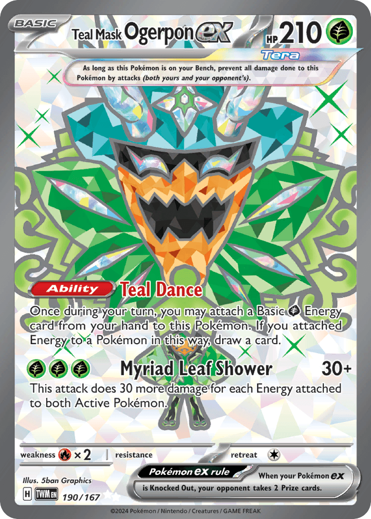 Teal Mask Ogerpon ex, kortbilde fra pokemontcg.io