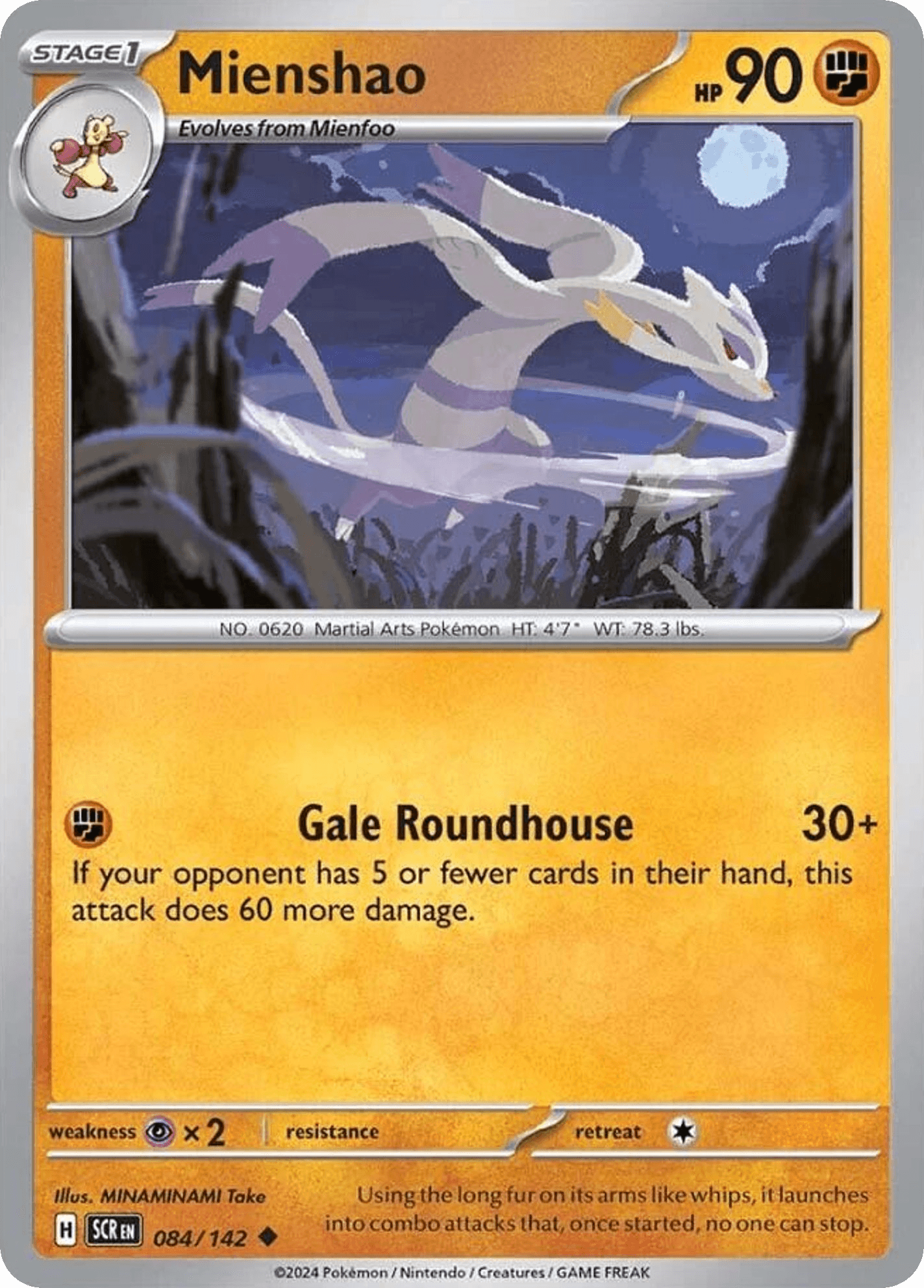 Mienshao, kortbilde fra pokemontcg.io