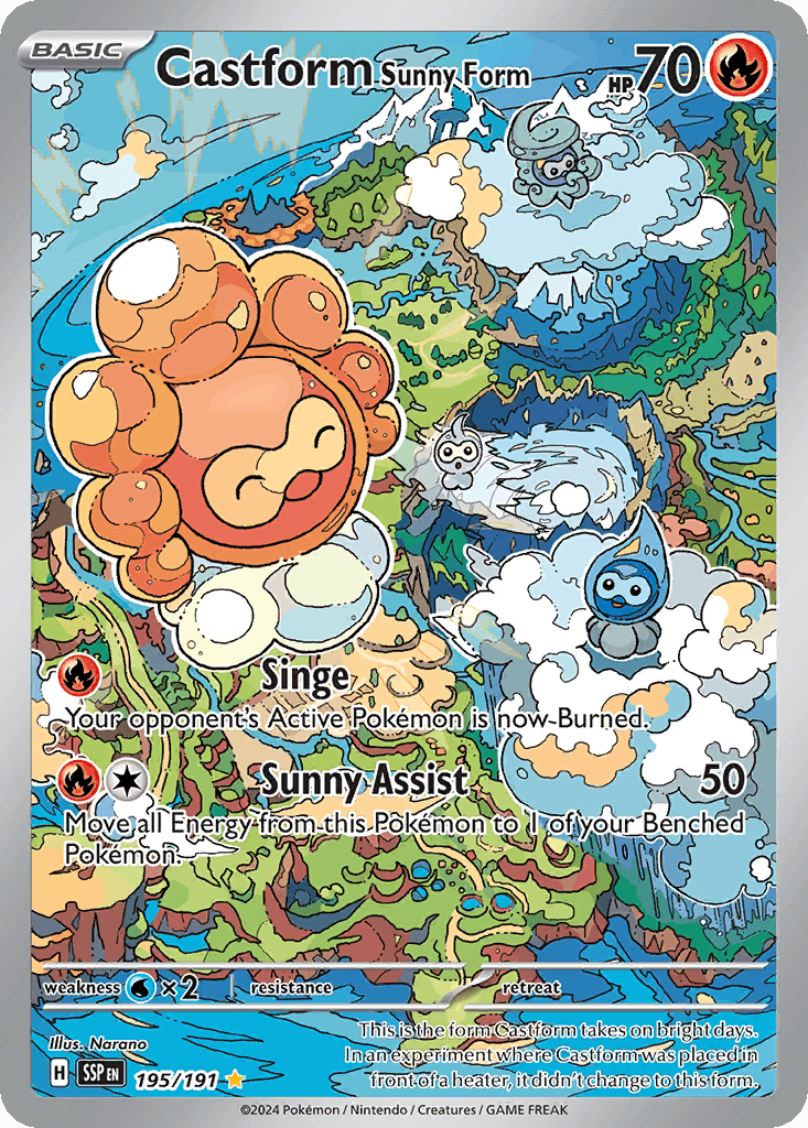 Castform Sunny Form, kortbilde fra pokemontcg.io