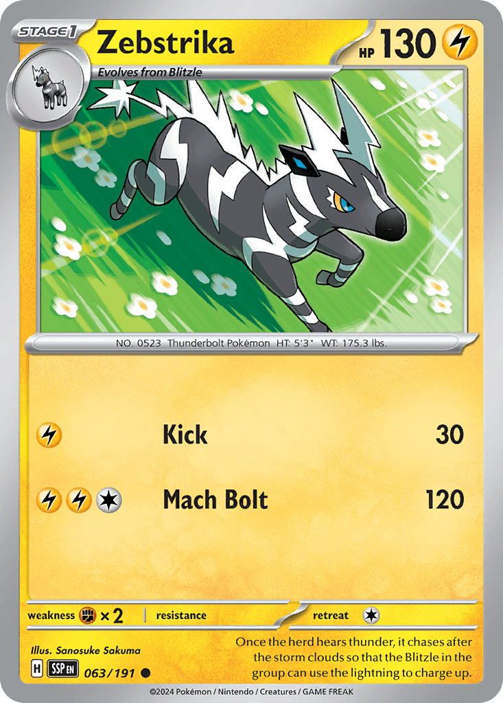 Zebstrika, kortbilde fra pokemontcg.io