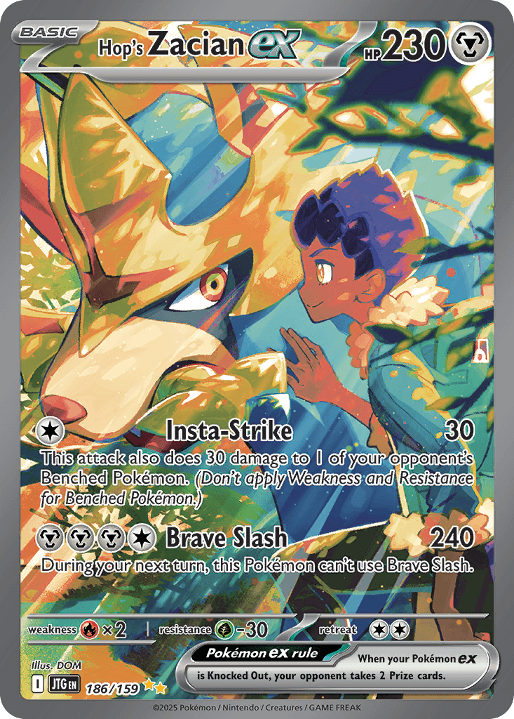 Hop's Zacian ex, kortbilde fra pokemontcg.io