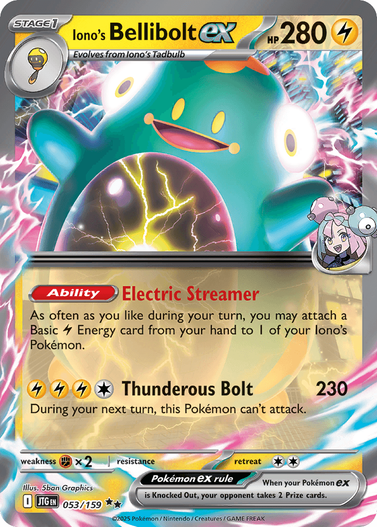 Iono's Bellibolt ex, kortbilde fra pokemontcg.io