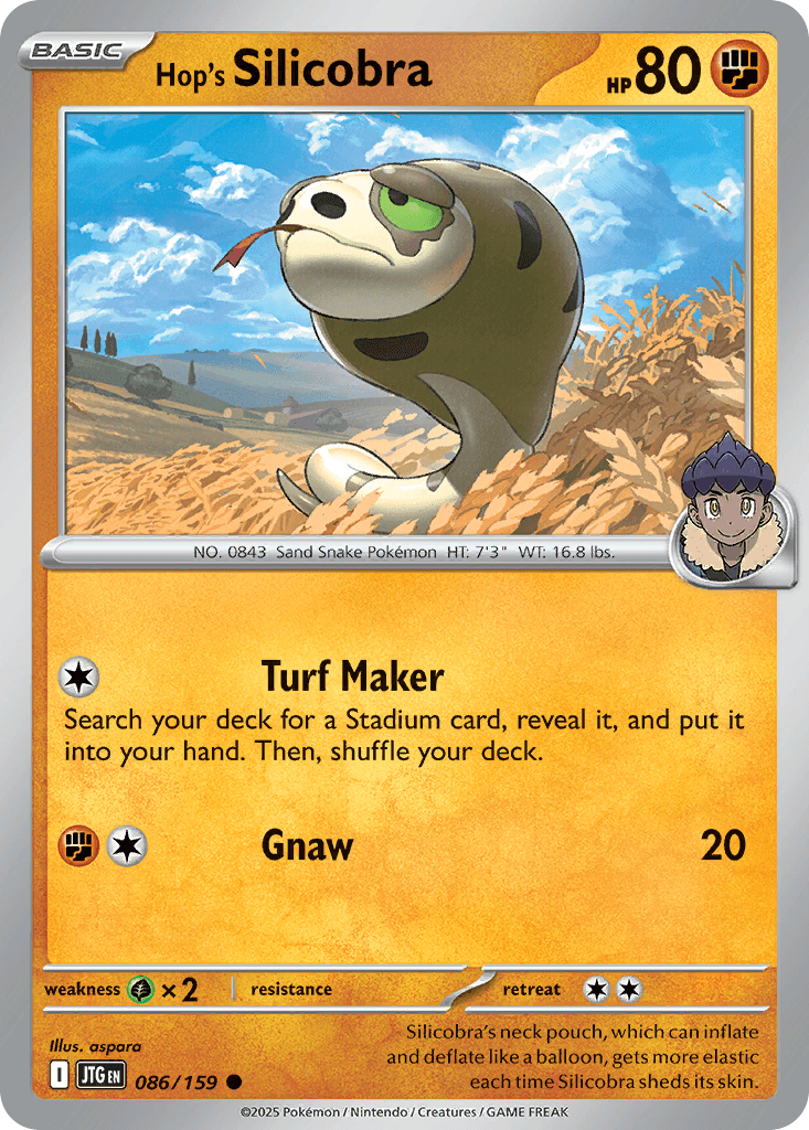 Hop's Silicobra, kortbilde fra pokemontcg.io