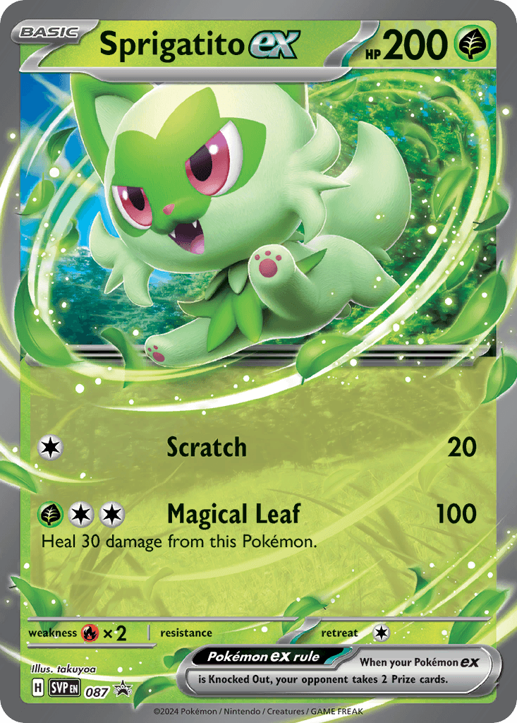 Sprigatito ex, kortbilde fra pokemontcg.io