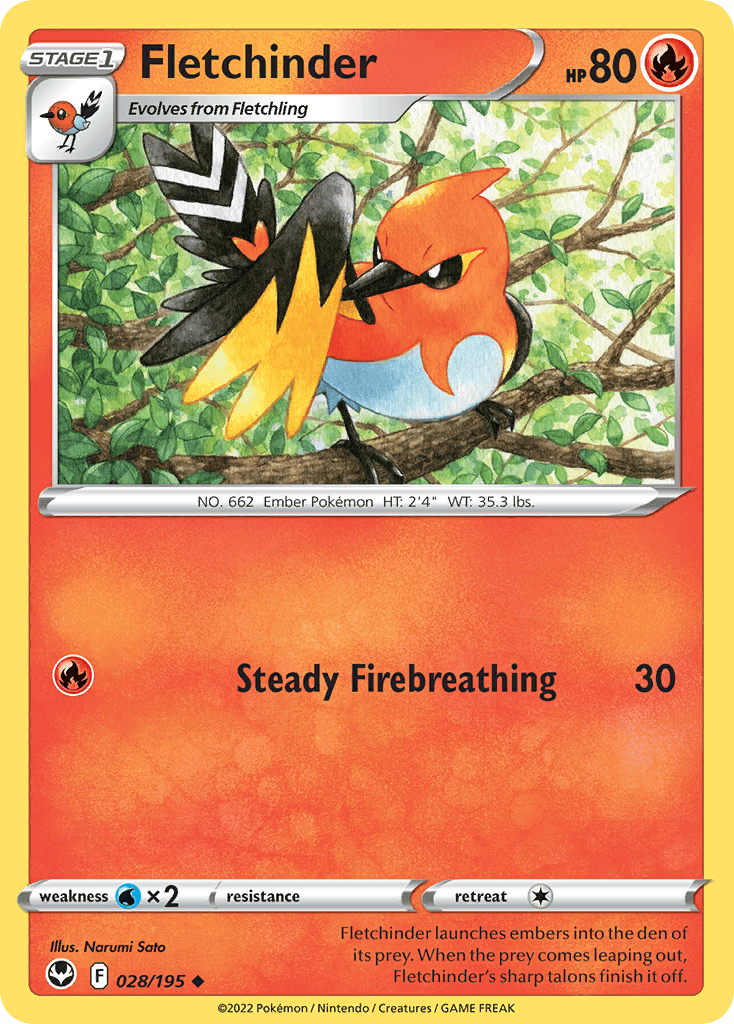 Fletchinder, kortbilde fra pokemontcg.io