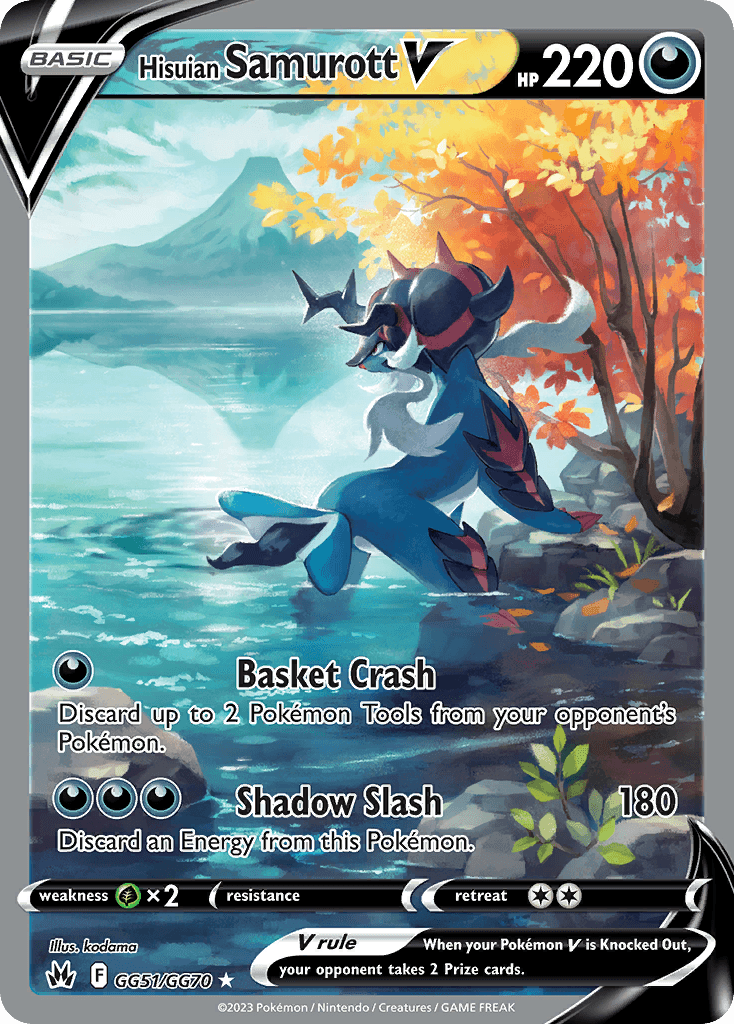 Hisuian Samurott V, kortbilde fra pokemontcg.io