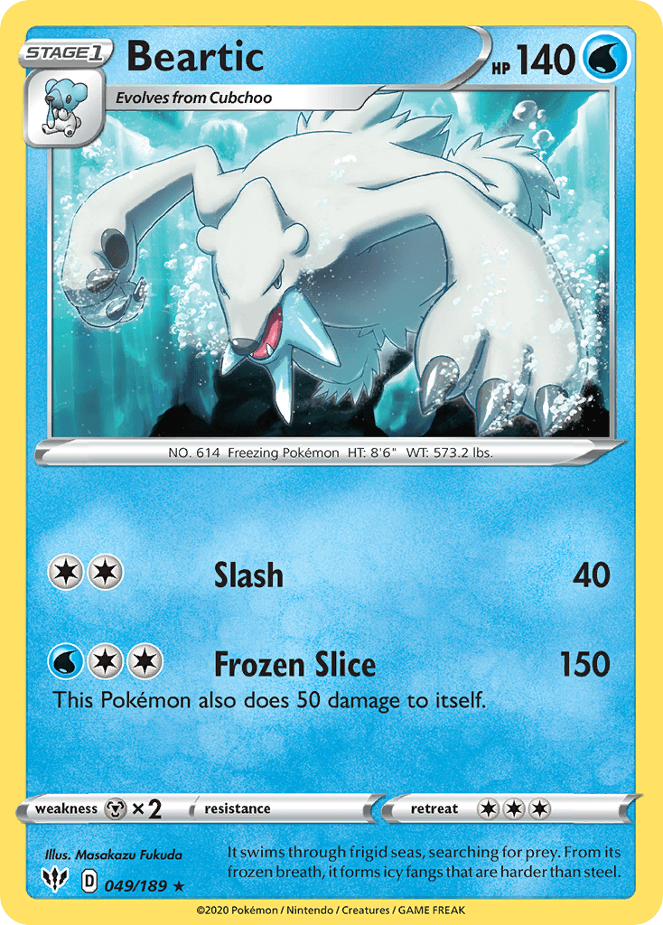 Beartic, kortbilde fra pokemontcg.io