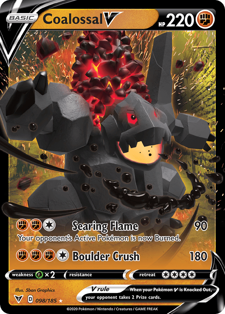 Coalossal V, kortbilde fra pokemontcg.io