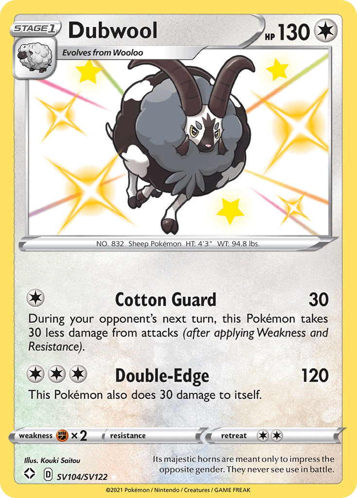 Dubwool, kortbilde fra pokemontcg.io
