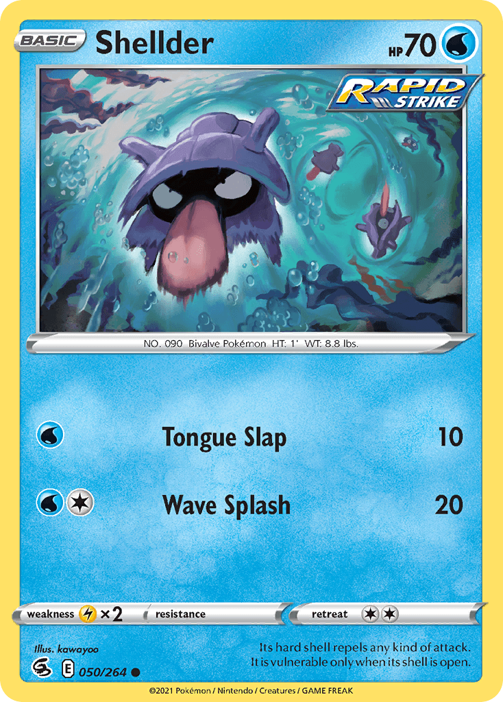 Shellder, kortbilde fra pokemontcg.io