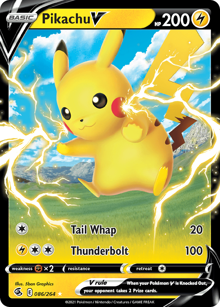 Pikachu V, kortbilde fra pokemontcg.io