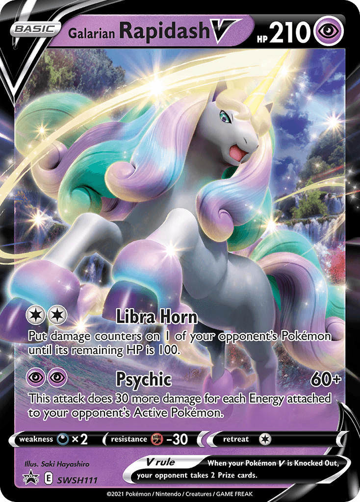 Galarian Rapidash V, kortbilde fra pokemontcg.io