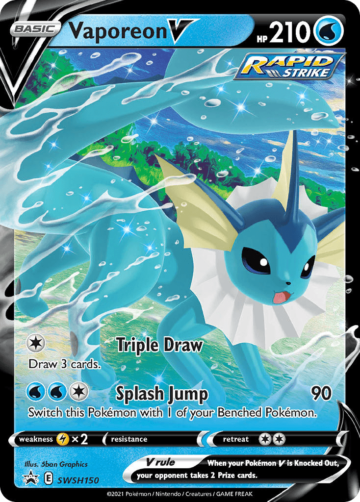 Vaporeon V, kortbilde fra pokemontcg.io