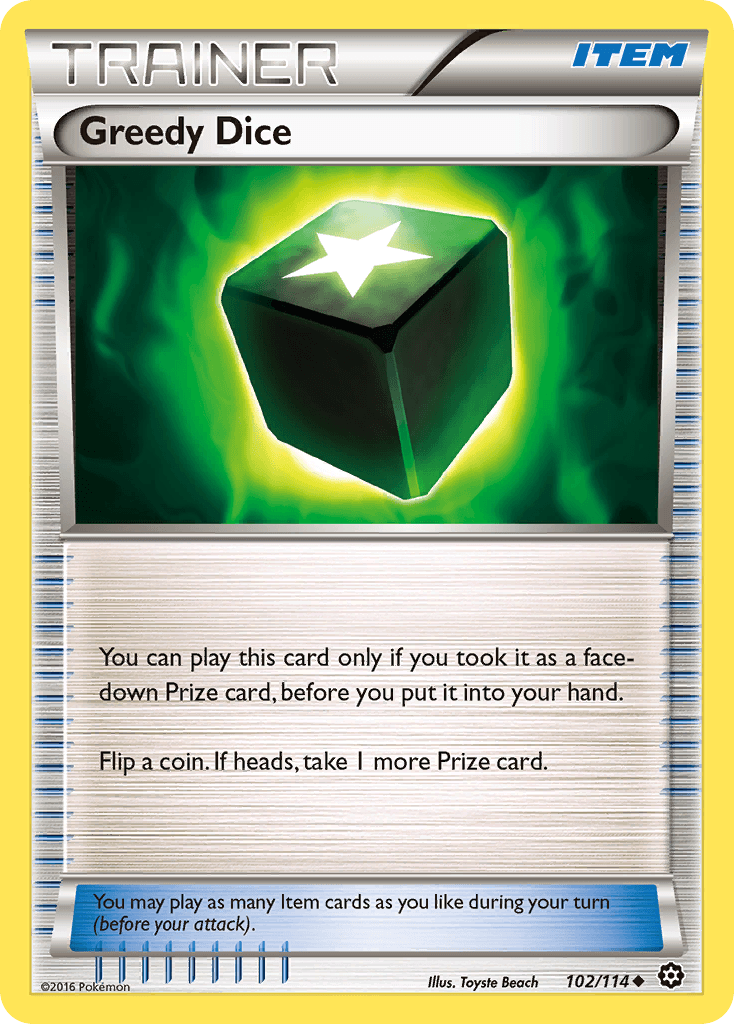 Greedy Dice, kortbilde fra pokemontcg.io