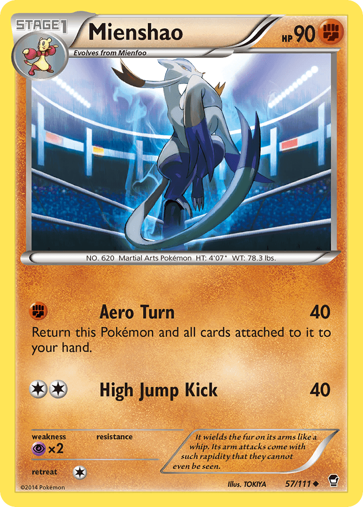 Mienshao, kortbilde fra pokemontcg.io