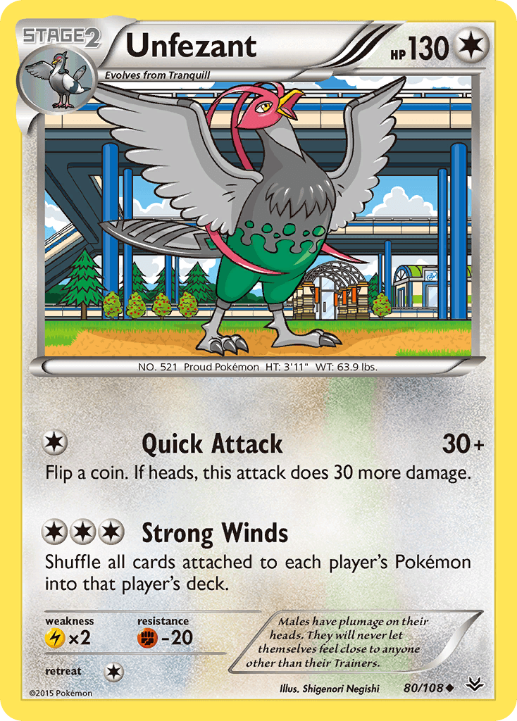 Unfezant, kortbilde fra pokemontcg.io