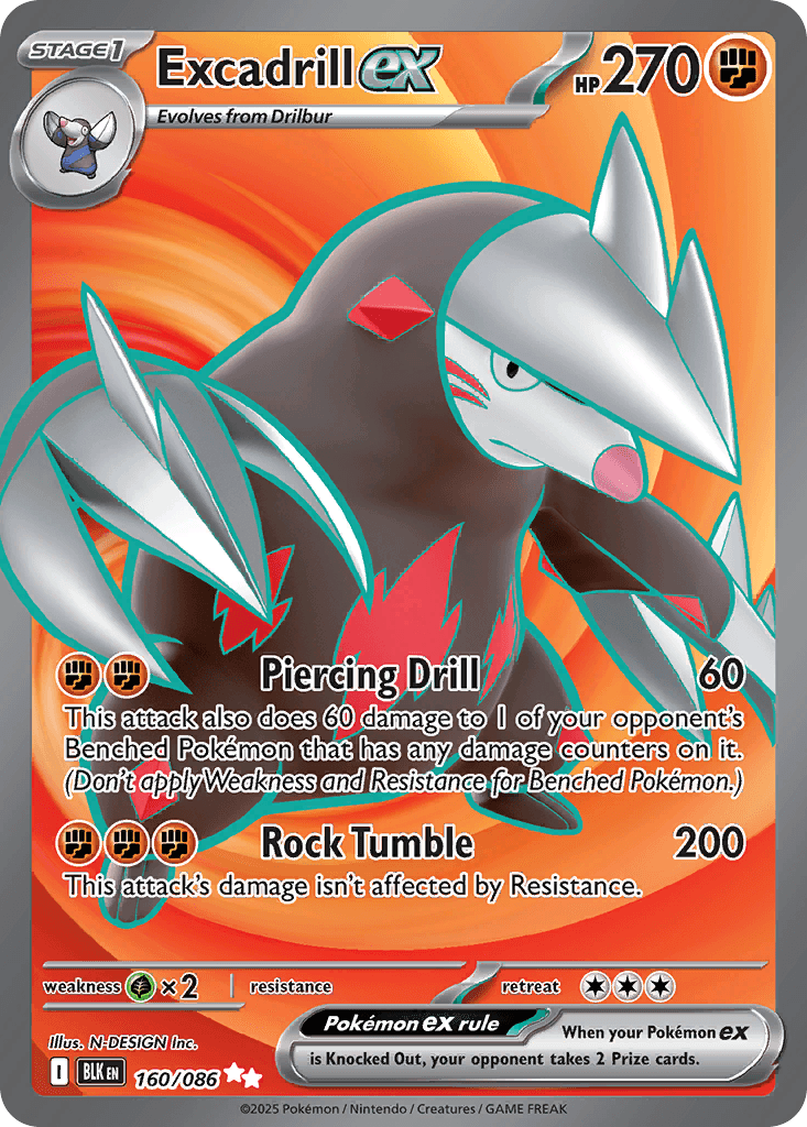 Excadrill ex, kortbilde fra pokemontcg.io