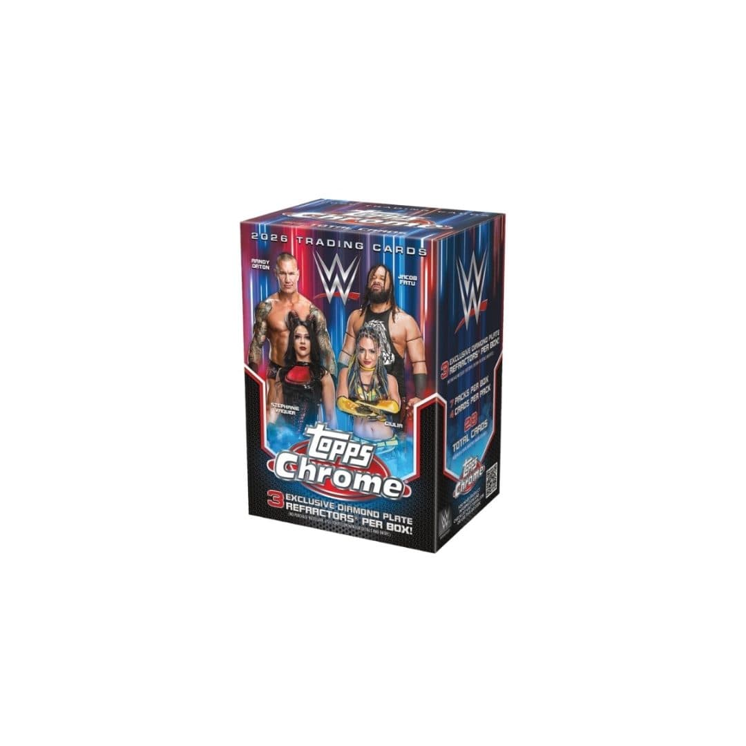 Topps Chrome WWE 2026 Blasterboks, produktfoto